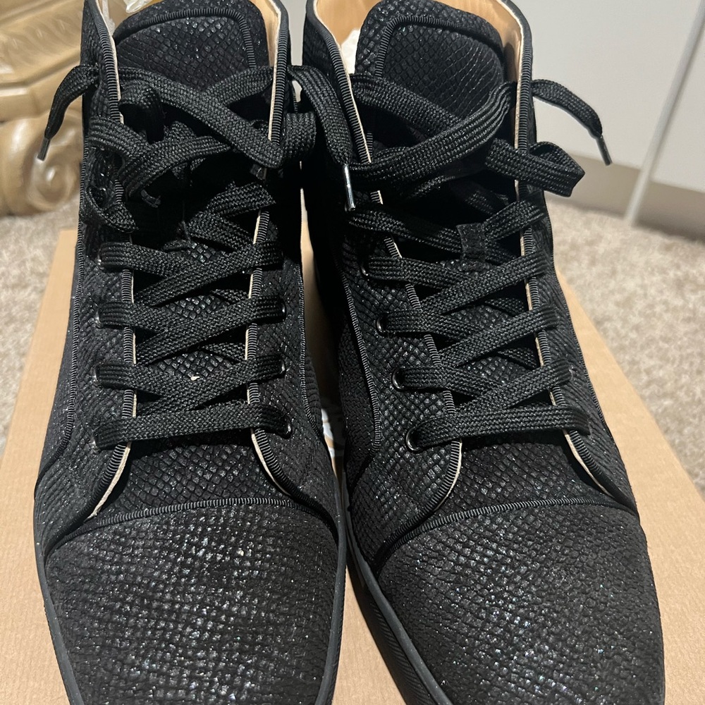 Men’s Christian Louboutin Fun Louis Flat black hi top